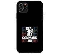 Test di penetrazione Umorismo "UOMINI REALI USANO LA LINEA DI COMANDO" Custodia per iPhone 11 Pro Max
