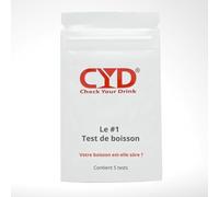 Test Drogue Anti GHB - Kit di rimozione rapida e pratica per boissons - Détection en 2 Minutes - 5 Test Inclus - Kit di test discrets à prendre partout avec Vous