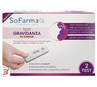TEST GRAVIDANZA SU SANGUE SOFARMAPIU' AUTODIAGNOSTICO 2 PEZZI
