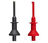 Test Hook Clip - Multimeter Probe Connector, Electrical Grabber Clamp, Flexible Spring Loaded Precision Tool | Circuit Diagnostic Measurement Accessory Kit, Professional Electronic Component Testing
