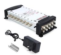 [ Test molto buono*] Dieci 9/16 Multiswitch per Quattro & Quad LNB, multiswitch per 2 satelliti e 16 partecipanti (TV, ricevitore satellitare), distributore digitale a matrice satellitare 4K, antenna