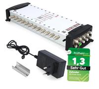 [ Test MOLTO BUONO *] DIECI 9/24 Multiswitch per Quattro & Quad LNB, multiswitch per 2 satelliti e 24 partecipanti (TV, ricevitore satellitare), distributore digitale a matrice satellitare 4K, antenna
