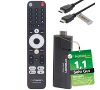 [Test molto buono, Note 1.1 *] OCTAGON Spirit Nano 4K UHD Android TV Stick + adattatore DVBSHOP HDMI, per TV, telecomando Bluetooth, HDR10+, 2 GB e 32 GB, ricevitore IP TV, WiFi, MeTV