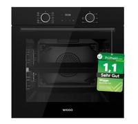 [Test MOLTO BUONO, Note 1.1 *] WIGGO Forno Set Nero 60 cm 73L con guide telescopiche & Airfry, autopulente, 10 funzioni, Soft Close, dispositivo da incasso forno [5 anni di garanzia, classe A]