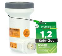 [ Test molto buono, Note 1.2 *] GSS Helios Single LNB + 2 connettori F, con schermatura LTE e protezione Sun Protect, 1 scomparto HD 4K LMB per 1 partecipante, (TV, ricevitore satellitare) LNC per