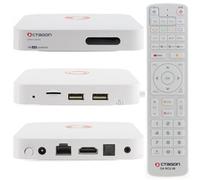 [Test MOLTO BUONO *] Octagon Spirit White 4K UHD Android TV Box, Dual Band WiFi WiFi, telecomando Bluetooth, controllo vocale, HDR10+, HLG, 2 GB RAM e 32 GB flash, ricevitore IP TV, Bluetooth 5.1