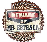 Test Motivation for Student Labels Outdoor and Decor Positive Affirmation Strong Adesivo/Beware of Mr. Estrada Race Car Stickers and Stickers (12 x 18 cm - 6 pezzi)
