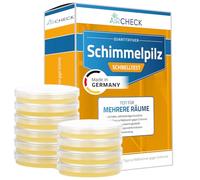 Test muffa aircheck - Kit con 10 piastre per analisi dell’aria interna, rilevamento rapido di spore, con terreni nutritivi, guida e protocollo inclusi, Made in Germany