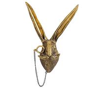 Testa 3D da parete ornamento cervo ornamento testa di coniglio sculture da parete testa di animale statua arte moderna teste di animali in resina accessori per la casa decorazioni da parete per