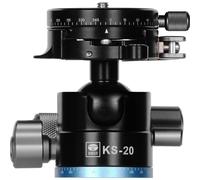 SIRUI Testa a Sfera per Treppiede, Testa a Sfera a Basso Profilo KS-20 da 33mm, Testa Panoramica a 360° in Alluminio per Fotocamera DSLR, Videocamera, Treppiede, Monopiede, Carico Massimo 18kg