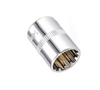 Testa a bussola corta a specchio a 12 punti con attacco quadrato da 3/8", adattatore per chiave a cricchetto Torx, materiale in acciaio al cromo vanadio (14 mm)