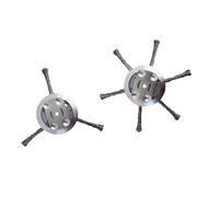 Testa a filo in acciaio annodata testa da 5,9 pollici OD 150 mm e 1,95 pollici 5 mm, ruota a pennello universale per tosaerba da prato a rigo 3 head 1pcs