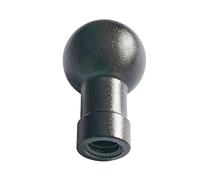 Testa a sfera connettore di montaggio per treppiede compatibile hardware | Corpo in lega di alluminio nero, base filettata cilindrica, connessione per componenti di montaggio per telefono e tablet