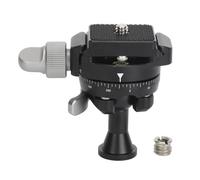 Testa a Sfera Invertita Panoramica a 360 Gradi, Testa a Sfera Mini Treppiede in Lega di Alluminio con Piastra a Sgancio Rapido con Vite di Conversione, per Fotocamera, Telefono