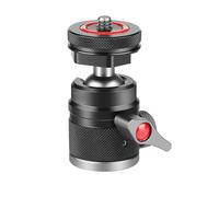 Testa a sfera leggera in lega di alluminio con piastra superiore rimovibile per supporto per fotocamera e telefono, attacco treppiede per luce fotografica