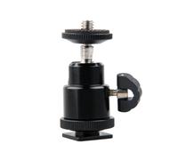 Testa a sfera mini in lega di alluminio con attacco da 1/4" con slitta flash per DSLR SLR
