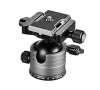 Testa a sfera panoramica in lega di alluminio FB-36 con capacità di carico massima di 20 kg, supporti a vite da 1/4 e 3/8 pollici, design con intaglio a U singolo, sistema antiscivolo sicuro, ampia
