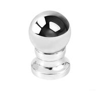 Testa a sfera per asta della bandiera, accessorio di ricambio per esterni, materiale ABS, resistente alle intemperie e all'usura, per aste standard (argento)
