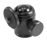 Testa a Sfera per Treppiede Camera in Lega di Alluminio 1/4 3/8 Nera | Montaggio Rapido e Controllo Preciso Dell’angolo, per Proiettori e Videocamere, Uso da Scrivania