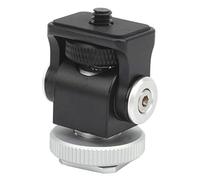 Testa a Sfera per Treppiede per Fotocamera, Testa a Sfera Panoramica a 360° in Lega di Alluminio con Chiave per Microfono Monitor con Luce di Riempimento