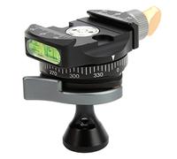 Testa a Sfera per Treppiede, Supporto per Testa a Sfera con Viti da 1/4 Pollici e 3/8 Pollici Testa a Sfera Panoramica Invertita Girevole in Lega di Alluminio per Fotocamera