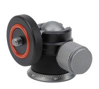 Testa a Sfera per Treppiede, Testa a Sfera con Vite da 1/4 Pollice Testa a Sfera Piccola Ruotabile a 360 Gradi in Lega di Alluminio Nera per Supporti Luminosi per Treppiede per