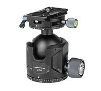 Testa a sfera smorzata interamente in metallo per fotocamere DSLR 54 mm Testa a sfera centrale bassa Controllo di rotazione senza soluzione di continuità Testa a sfera centrale bassa Smorzamento