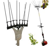 topolenashop Testa Abbacchiatore per Decespugliatore 26 mm 9 Denti | 8 Aste in Fibra di Carbonio 32 cm | Scuotiolive Mandorle Frutta | Pettine Universale Area 470 mm FY-0626