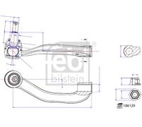 Testa barra d'accoppiamento Assale anteriore Dx per MAN VW CRAFTER GRAND CALIFOR