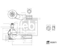 Testa barra d'accoppiamento Esterno per VW FOX GOL POLO SAVEIRO SPACEFOX / SPACE