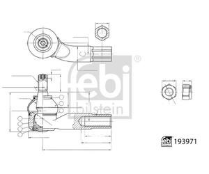 Testa barra d'accoppiamento Esterno per VW FOX GOL POLO SAVEIRO SPACEFOX / SPACE