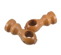 Testa Canna Per Tende in Legno Massiccio Staffe Ganci Tendi Da