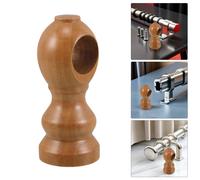Testa Canna Per Tende in Legno Massiccio Supporti Bastoni Ganci Bastoncini