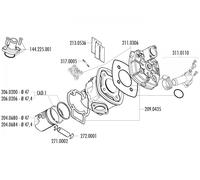 Testa cilindro Polini 70cc 47 millimetri per Piaggio LC