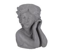Testa dama lady vaso terracotta con mani stile etnico arredo casa soprammobile