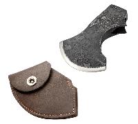 Testa d'ascia forgiata a mano Beavercraft con fodero in pelle AX3_Head