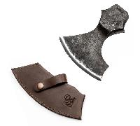 Testa d'ascia forgiata a mano Beavercraft con fodero in pelle AX5_Head