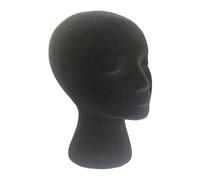 Testa Del Manichino In Schiuma Di Velluto - Circonferenza In Schiuma Di Velluto Nero | Supporto Per Testa Di Visualizzazione Cosmetologia Con Morbido Floccato, Stile Parrucca, Display Del Cappello |