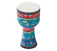 Testa Del Tamburo In Pelle Di Capra Tamburo Djembe 8/10 Pollici Musica Di Ispirazione Africana Doumbek, Djembe Drum per L'accompagnamento Della Danza Tamburo a Mano(Large 8inch)