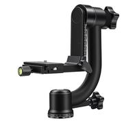 Testa del treppiede cardanico, testa panoramica 360 gradi, giunto cardanico, ABS + metallo, piastra a sgancio rapido, per DSLR, teleobiettivo, testa leggera e compatta, fotografia naturale e sportiva