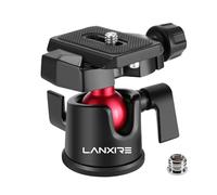 Testa del treppiede per fotocamera Lanxire 360 ° Panoramica rotante con piastra rapida tipo Arca da 1/4" e livella a bolla per DSLR, treppiede