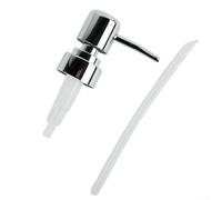 Testa della pompa, alloggiamento in metallo, plastica, ugello for flacone da bagno, testa rotonda, erogatore di lozione in ABS con guarnizione tenuta, filettatura 28/400 for prodotti(Silver)