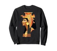 Testa della Regina egiziana Cleopatra - Antica Dea Faraone Art Felpa