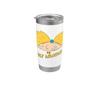 Testa di Arnold con testo "Hey Arnold!" Bicchiere termico in acciaio inox doppia parete