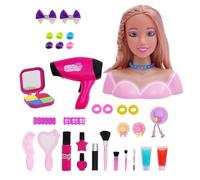 Testa di bambola per acconciature - Manichino per allenamento di bellezza, capelli lisci e senza grovigli, look alla e resistente | Giocattolo ideale per la pratica dei capelli per ragazze