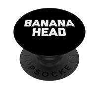 Testa di banana, divertente, sarcastica, simpatica, alla moda PopSockets PopGrip Adesivo