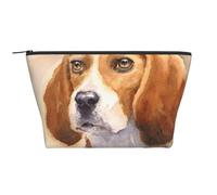 Testa di Beagle acquerello, Borsa da toilette Borsa per trucco Borsa per cosmetici Borsa da toilette da viaggio portatile