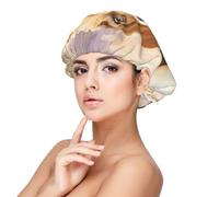 Testa di Beagle ad acquerello,Cuffia da notte in raso per adulti - Cuffia da notte elastica per donna, copricapelli per la notte