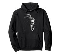 Testa di Buddha Arte Zen Spirituale Felpa con Cappuccio
