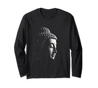 Testa di Buddha Arte Zen Spirituale Maglia a Manica